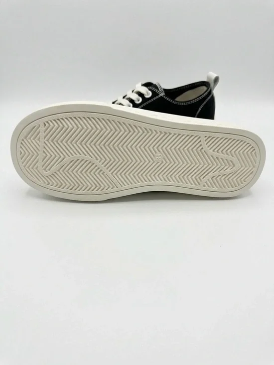 Sosina Black & White Low-Top Canvas Sneakers - Picture 2 of 2